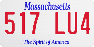 MA license plate 517LU4