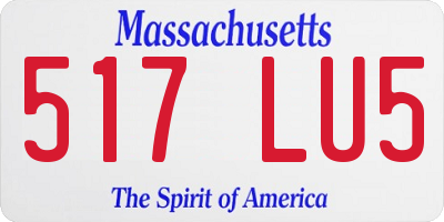 MA license plate 517LU5