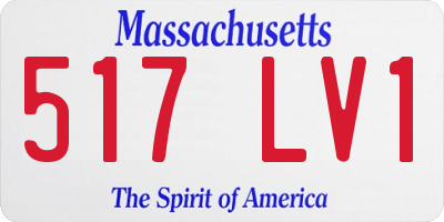 MA license plate 517LV1
