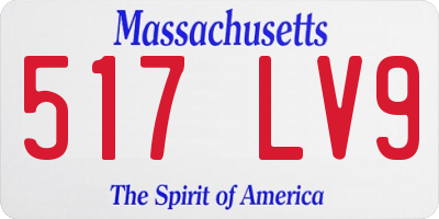 MA license plate 517LV9