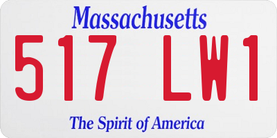 MA license plate 517LW1