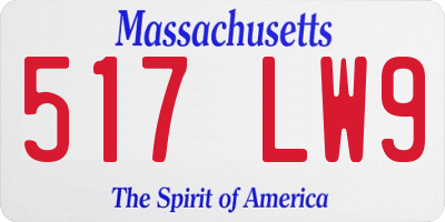 MA license plate 517LW9