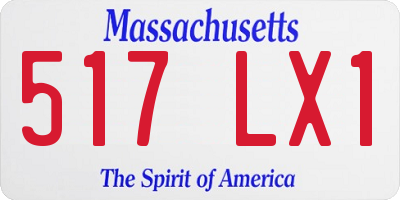 MA license plate 517LX1