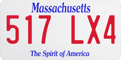 MA license plate 517LX4