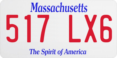 MA license plate 517LX6