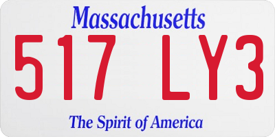 MA license plate 517LY3