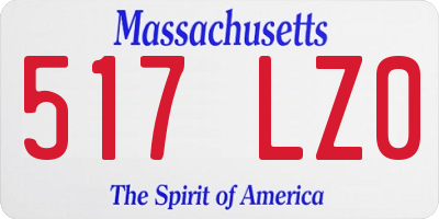 MA license plate 517LZ0