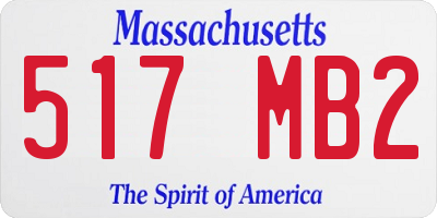 MA license plate 517MB2