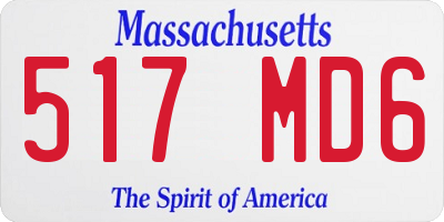 MA license plate 517MD6