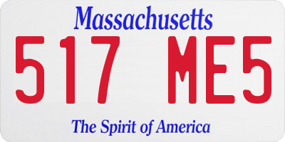MA license plate 517ME5