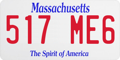 MA license plate 517ME6
