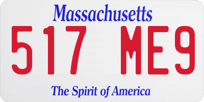 MA license plate 517ME9