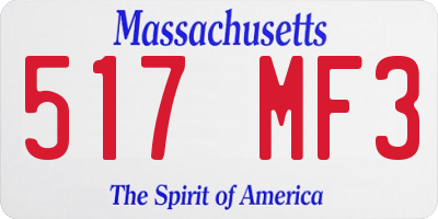 MA license plate 517MF3