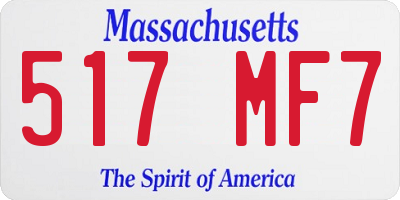 MA license plate 517MF7