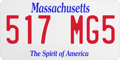 MA license plate 517MG5