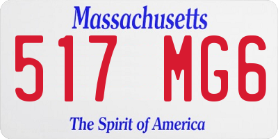 MA license plate 517MG6