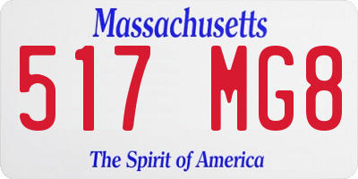 MA license plate 517MG8