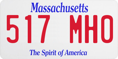 MA license plate 517MH0