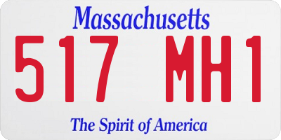 MA license plate 517MH1