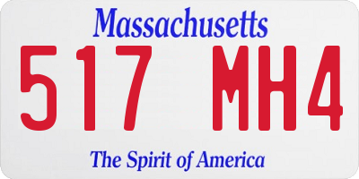 MA license plate 517MH4