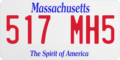 MA license plate 517MH5