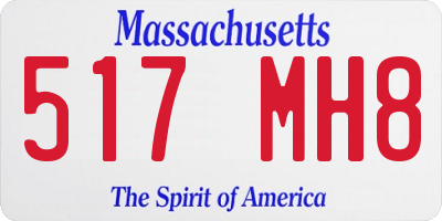 MA license plate 517MH8