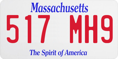 MA license plate 517MH9