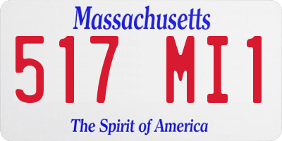 MA license plate 517MI1