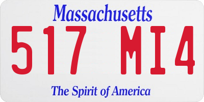 MA license plate 517MI4