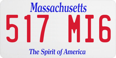 MA license plate 517MI6