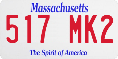MA license plate 517MK2