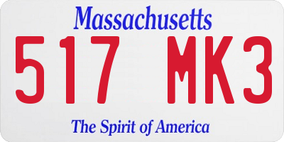 MA license plate 517MK3