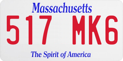 MA license plate 517MK6