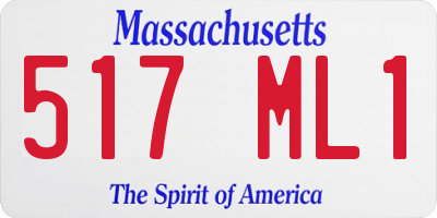 MA license plate 517ML1
