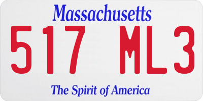 MA license plate 517ML3