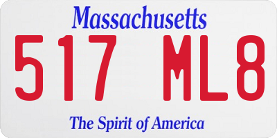 MA license plate 517ML8