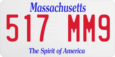 MA license plate 517MM9
