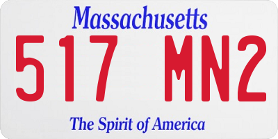 MA license plate 517MN2