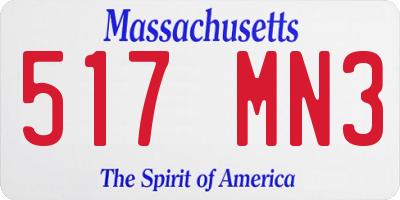 MA license plate 517MN3