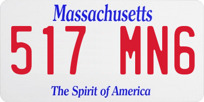 MA license plate 517MN6