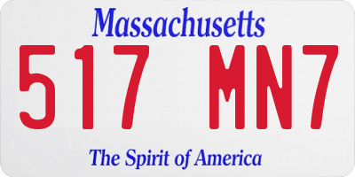 MA license plate 517MN7