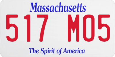 MA license plate 517MO5