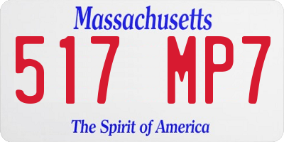 MA license plate 517MP7
