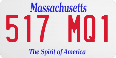 MA license plate 517MQ1