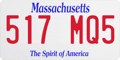 MA license plate 517MQ5