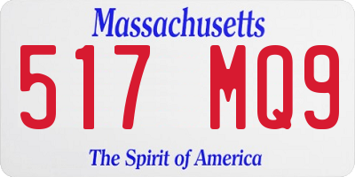MA license plate 517MQ9