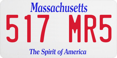 MA license plate 517MR5