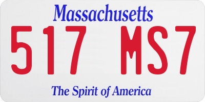 MA license plate 517MS7