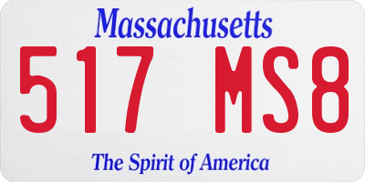 MA license plate 517MS8
