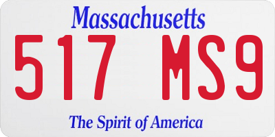 MA license plate 517MS9